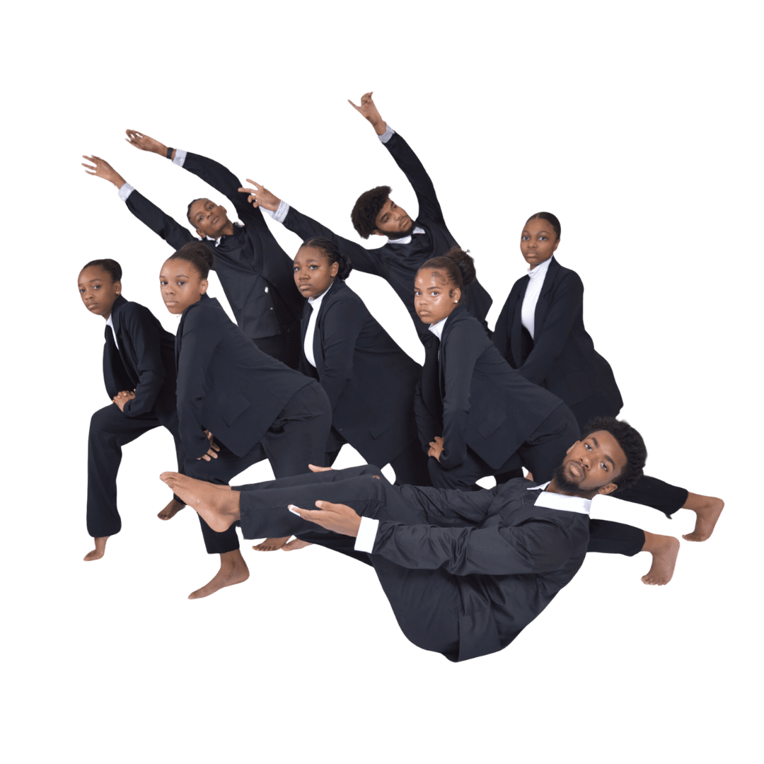 7 Woman wearing pink ballerina outfit and seating on another woman with orange hoodie and black pant